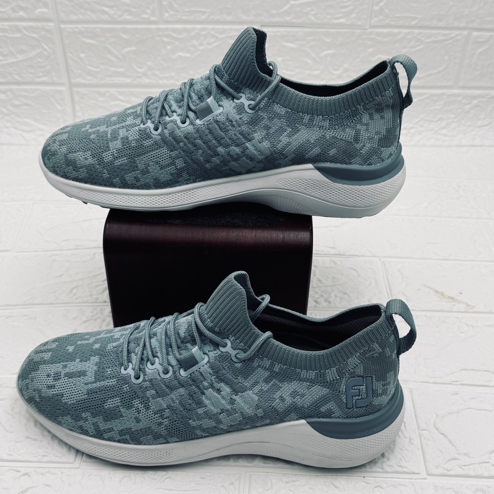 FootJoy Men's Knit Golf Sneakers in Slate Blue and White